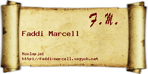 Faddi Marcell névjegykártya